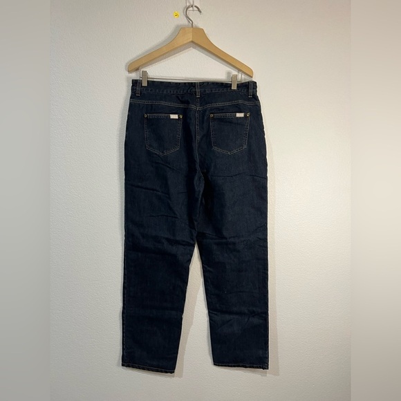 Woolrich Jeans Womens Black Flannel Lined indigo Blue Jeans 14 winter - Picture 2 of 8